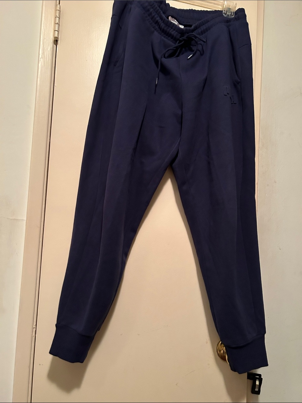 Puma Navy Blue Women's Track Joggers (fleece inside) - Picture 4 of 6